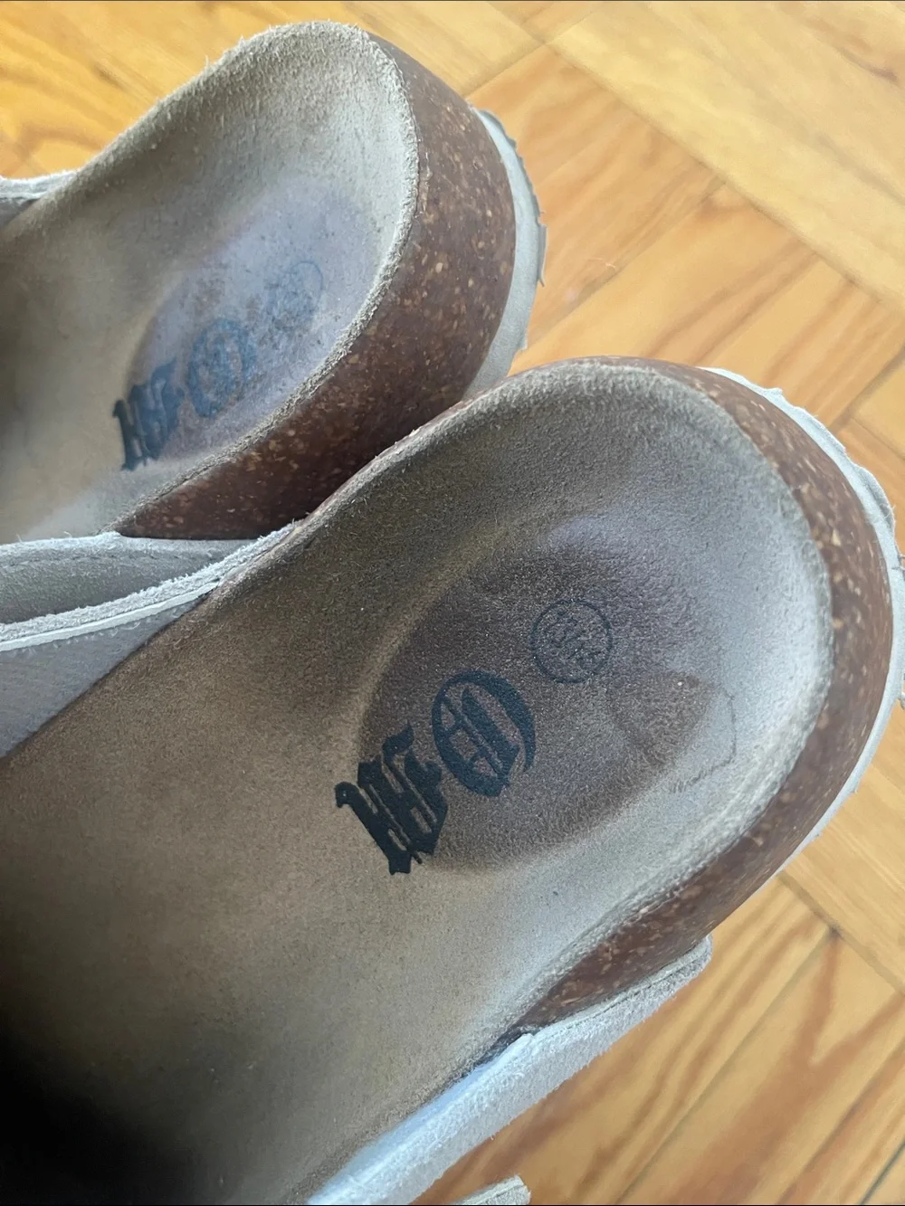 Octavious Marks Clog in Light Gray with Skeleton Print